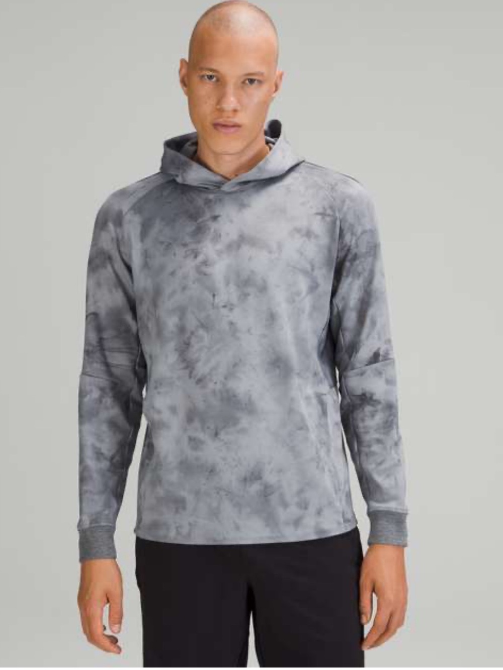 Men's Lululemon Textured Tech Hoodie Diamond Dye Rhino Grey Anchor Medium